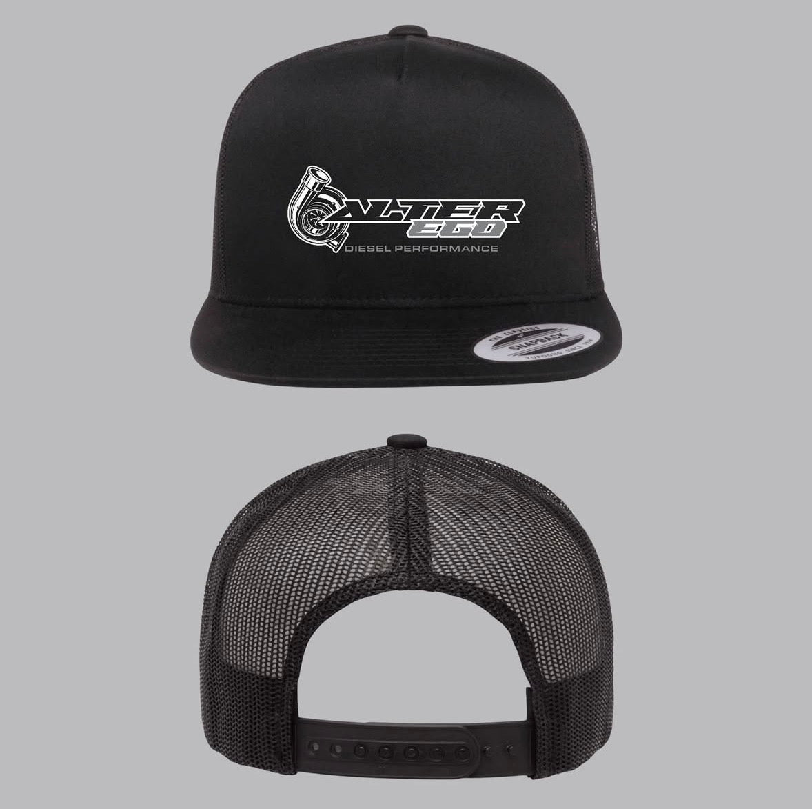 Premium Flat Bill SnapBack AlterEgo Trucker Hat - OG Grey/Black